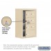 Salsbury Cell Phone Storage Locker - with Front Access Panel - 4 Door High Unit (8 Inch Deep Compartments) - 6 A Doors (5 usable) and 1 B Door - Sandstone - Surface Mounted - Master Keyed Locks